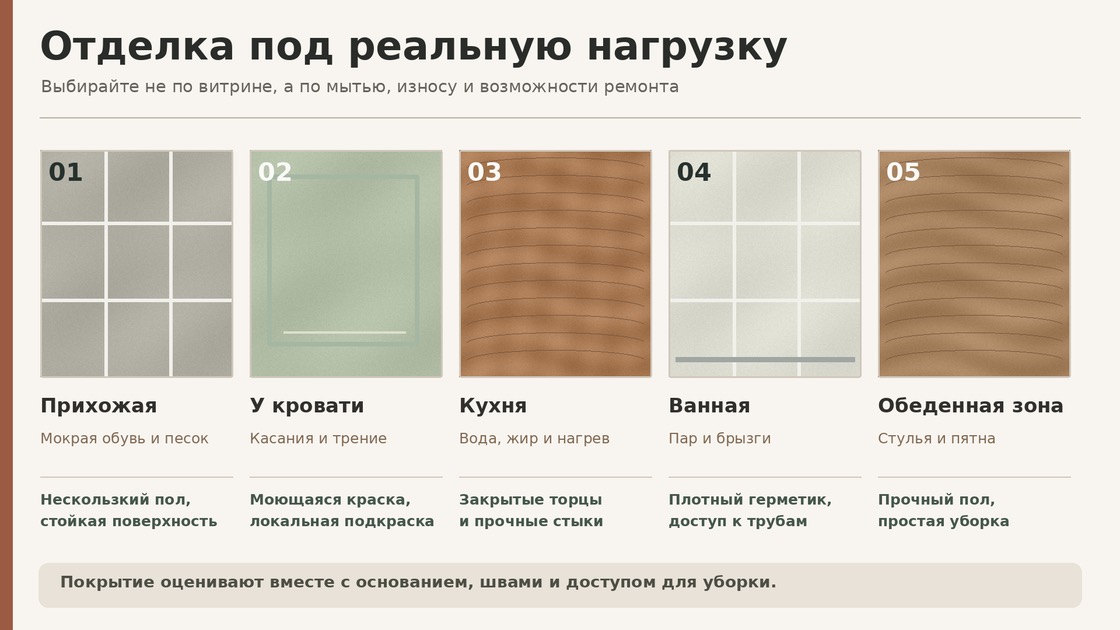 Отделка под реальную нагрузку
